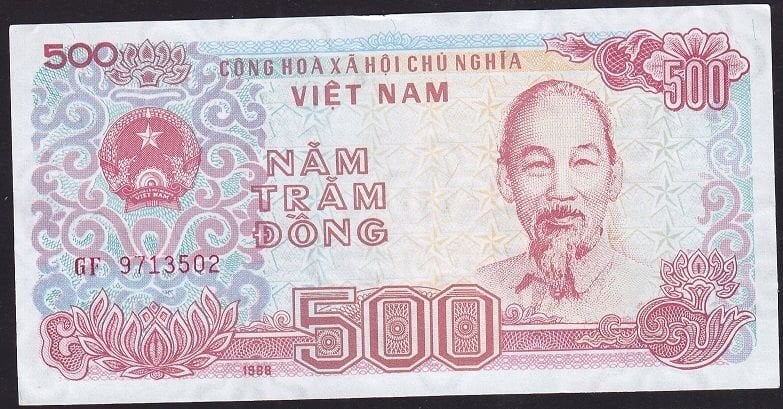 Vietnam 500 Dong 1988 Çilaltı