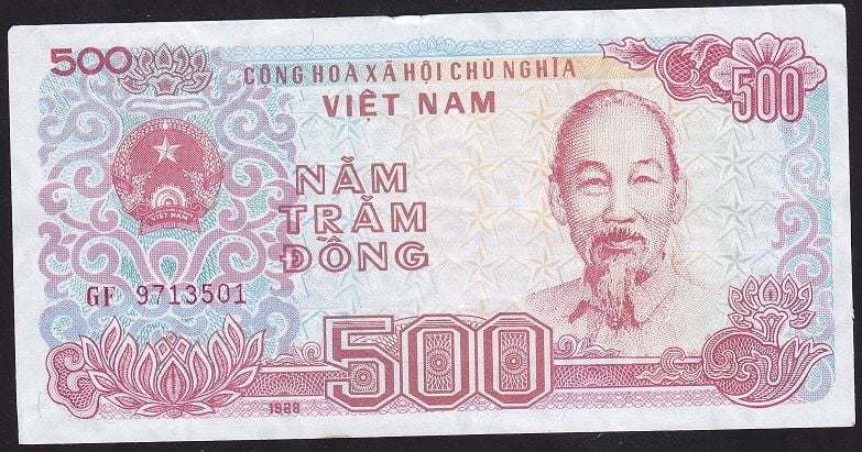 Vietnam 500 Dong 1988 Çok Çok Temiz