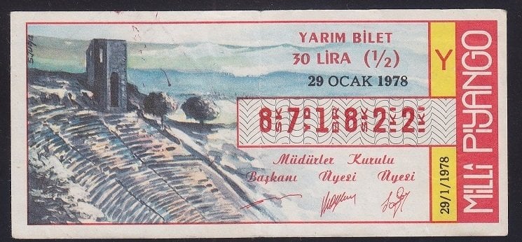 1978 29 OCAK YARIM BİLET