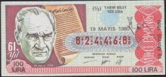 1980 19 Mayıs Yarım Bilet - Y Serisi