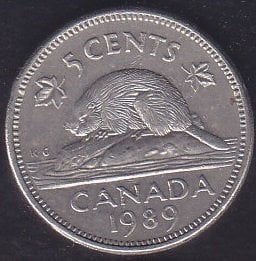 Kanada 5 Cent 1989