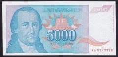 YUGOSLAVYA 5000 DİNAR 1994 ÇİL