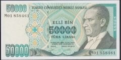 7.EMİSYON 2.TERTİP 50000 LİRA M01 858461 ÇİL