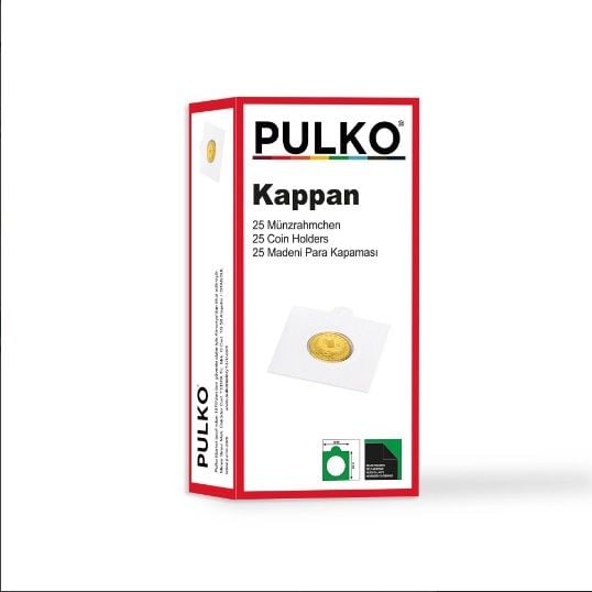 37.5 mm Kendinden Yapışkanlı Karton Madeni Para Kapaması, Beyaz - 25'lik Paket Pulko