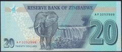 Zimbabwe 20 Dolar 2020 Çil Pick 104 -AP3252999