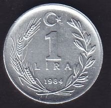 1984 Yılı 1 Lira Çil