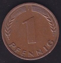 Almanya 1 Pfennig 1972 F