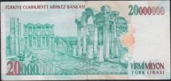 7.Emisyon 20 000 000 Lira B19 015995 Çok Temiz +