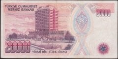 7.EMİSYON 1.TERTİP 20000 LİRA A50 037183 ÇOK TEMİZ +