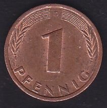 Almanya 1 Pfennig 1989 D