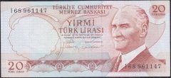 6.Emisyon 4.Tertip 20 Lira I68 961147 Çilaltı Çil