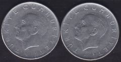 1975 Yılı 1 Lira (Ters Düz Takım)