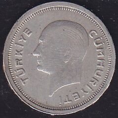 1935 Yılı 25 Kuruş Gümüş