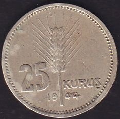 1944 Yılı 25 Kuruş