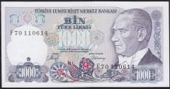 7.Emisyon 2.Tertip 1000 Lira F70 110614 Çilaltı Çil