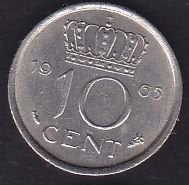 Hollanda 10 Cent 1965