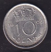 Hollanda 10 Cent 1966