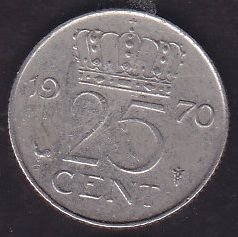 Hollanda 25 Cent 1970