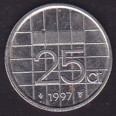 Hollanda 25 Cent 1997