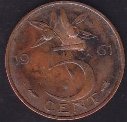 Hollanda 5 Cent 1961