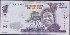 Malawi 20 Kwacha 2020 Çil