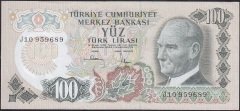 6.EMİSYON 3.TERTİP 100 LİRA J10 959689 ÇÇT ÇİLALTI