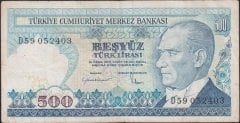 7.Emisyon 2.Tertip 500 Lira D59 052403 Çok Temiz