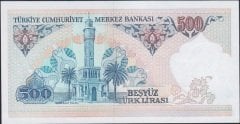 7.Emisyon 2.Tertip 500 Lira D30 784392 Çilaltı Çil