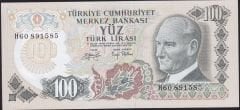 6.Emisyon 2.Tertip 100 Lira H60 891585 Çilaltı Çil