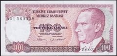 7.Emisyon 1.Tertip 100 Lira A01 560338 Çilaltı Çil