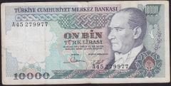 7.Emisyon 1.Tertip 10000 Lira A45 279977 Çok Temiz