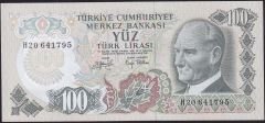 6.Emisyon 2.Tertip 100 Lira H20 641795 Çil