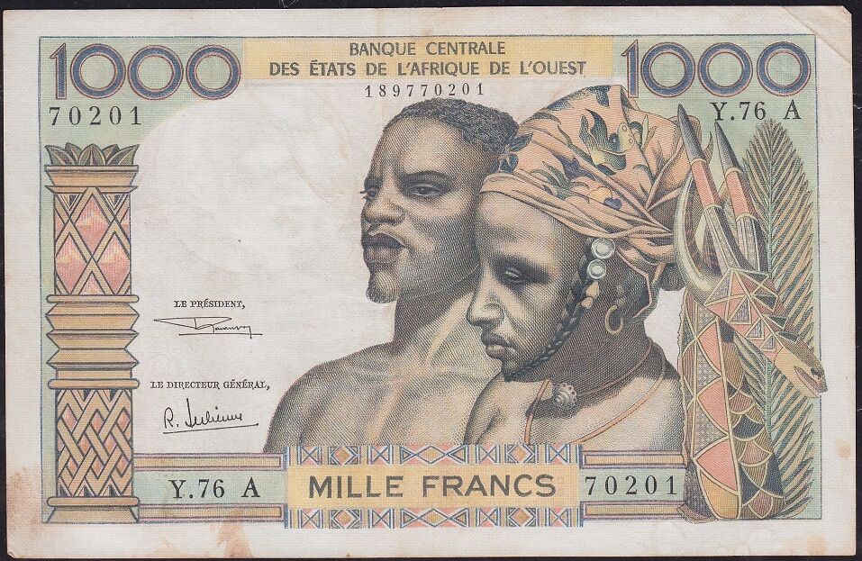 Batı Afrika Devletleri 1000 Frank