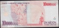 7.Emisyon 10 000 000 Lira C20 159654 Çok Temiz+