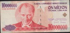 7.Emisyon 10 000 000 Lira C28 629565 Çok Temiz