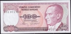 7.Emisyon 1.Tertip 100 Lira A31 971789 Çil