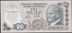 6.EMİSYON 2.TERTİP 100 LİRA H86 581584 ÇİLALTI ÇİL