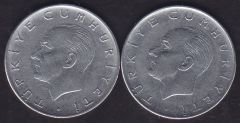 1975 Yılı 1 Lira (Ters Düz Takım)