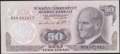 6.Emisyon 1.Tertip 50 Lira H59 512812 Çok Çok Temiz+