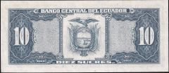 Ekvador 10 Sucres 1986 Çil