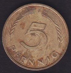 Almanya 5 Pfennig 1978 G