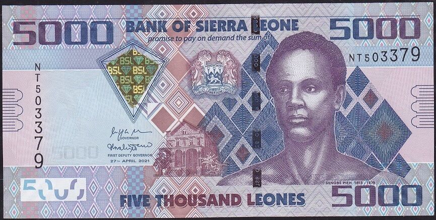 Sierra Leone 5000 Leones 2021 Çil