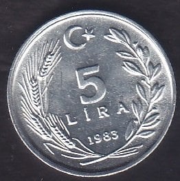 1983 YILI 5 LİRA ÇİLALTI ÇİL