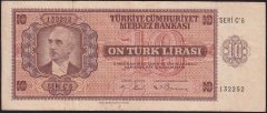 3.Emisyon 10 Lira C6 132252 Çok Temiz+