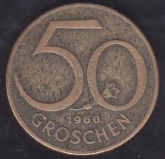 AVUSTURYA 50 GROSCHEN 1960