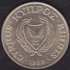 Kıbrıs 20 Cent 1989