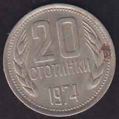 Bulgaristan 20 Stotinka 1974