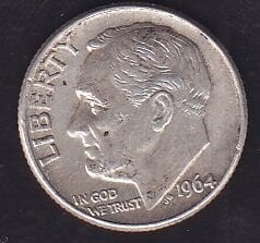 Amerika 1 Dime 1964 Gümüş