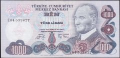 6.Emisyon 2.Tertip 1000 Lira E04 533627 Çok Çok Temiz Çilaltı