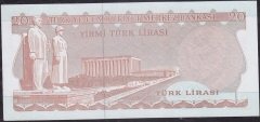 6.Emisyon 3.Tertip 20 Lira F64 943375 Çilaltı